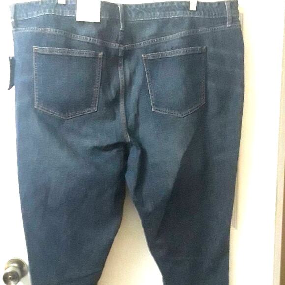 NWT Womens Sz 24W Boyfriend Raw Hem Relaxed Comfort Stretch Waist Band Jeans - Picture 2 of 8